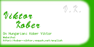 viktor kober business card